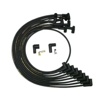 Picture of Moroso Chevrolet Small Block HEI Over V/C Unsleeved 90 Degree Mag Tune Ignition Wire Set - Black