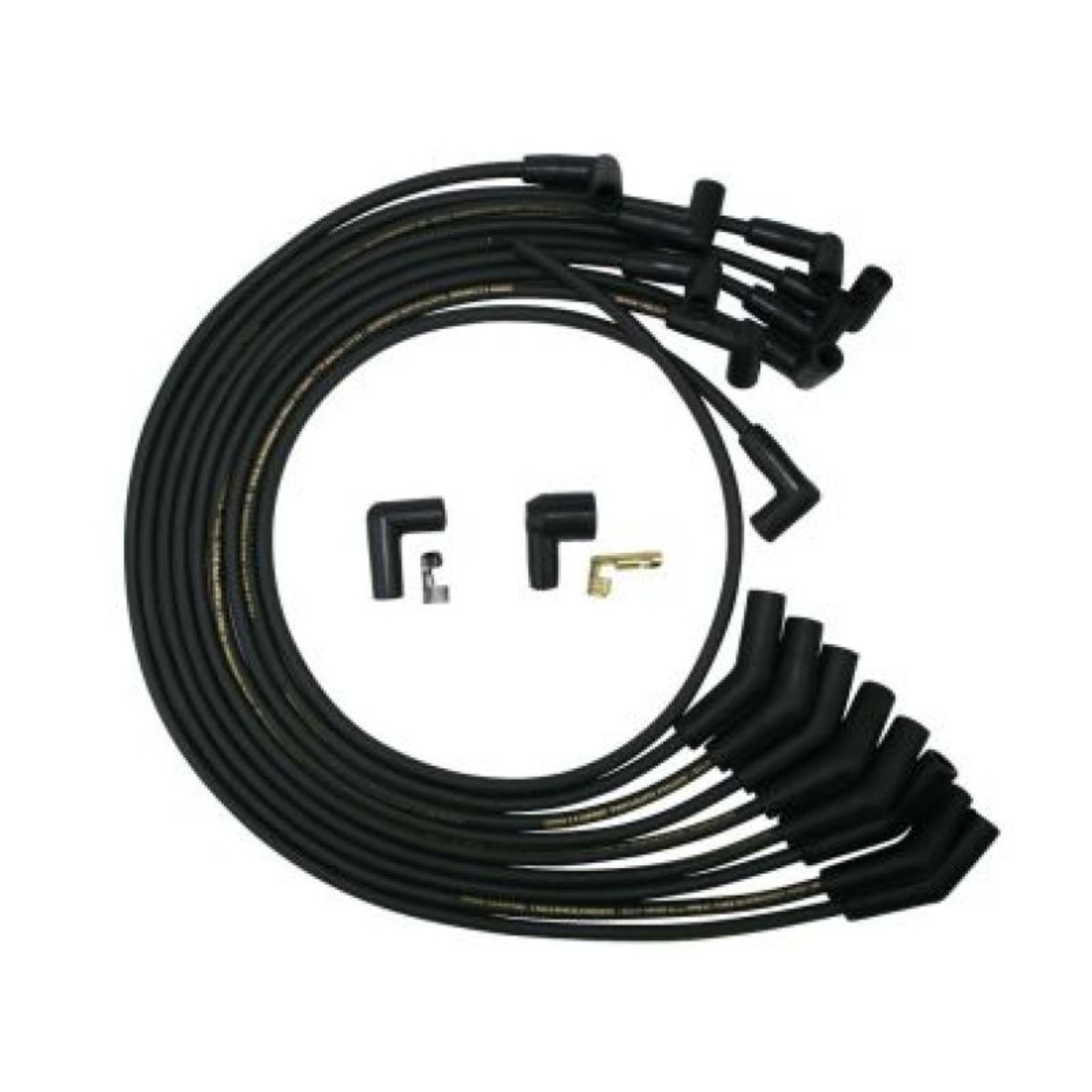 Picture of Moroso Ford 351W Over V/C HEI Unsleeved 135 Degree Mag Tune Ignition Wire Set - Black