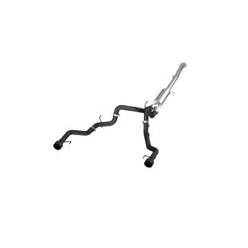 Picture of MBRP 22-23 Ford F150 T304 5in OD Black Tip Dual Rear Exit 3in Black Coated Cat Back Exhaust