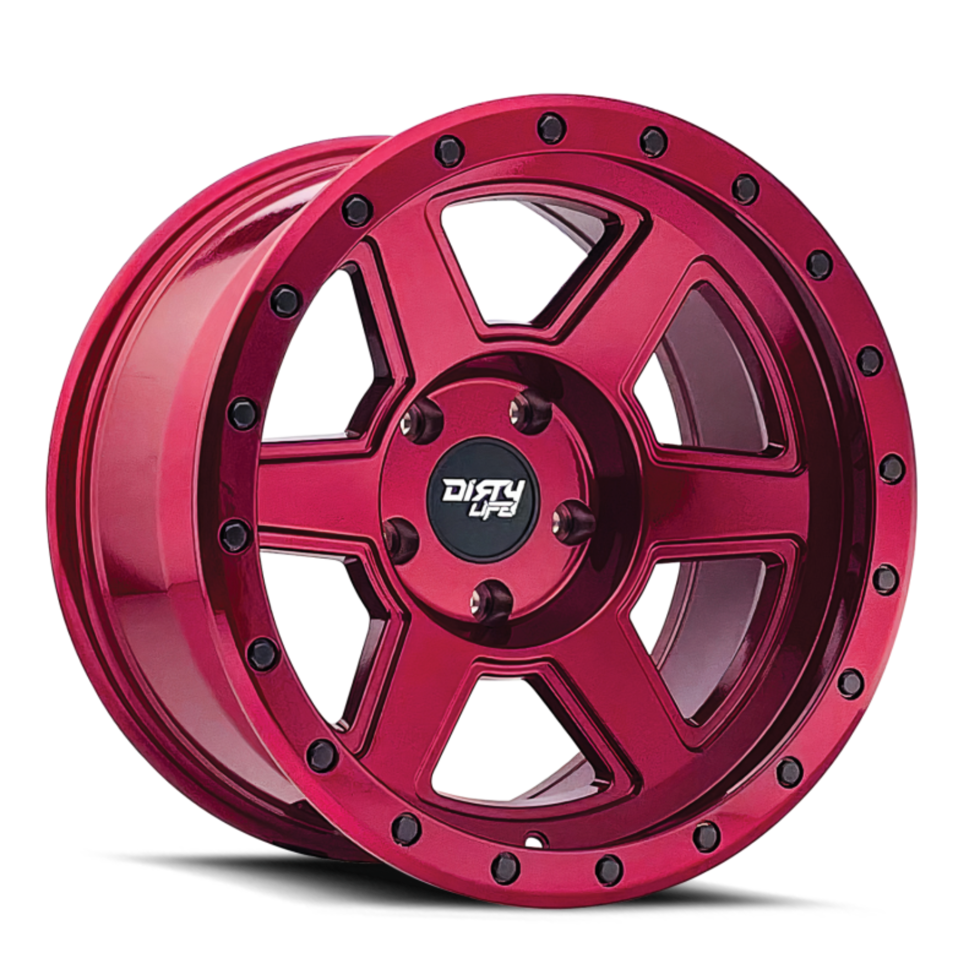 Picture of Dirty Life Compound 9315 20x10 / 8x165.1 BP / -25mm Offset / 125.2mm Hub Crimson Candy Red Wheel