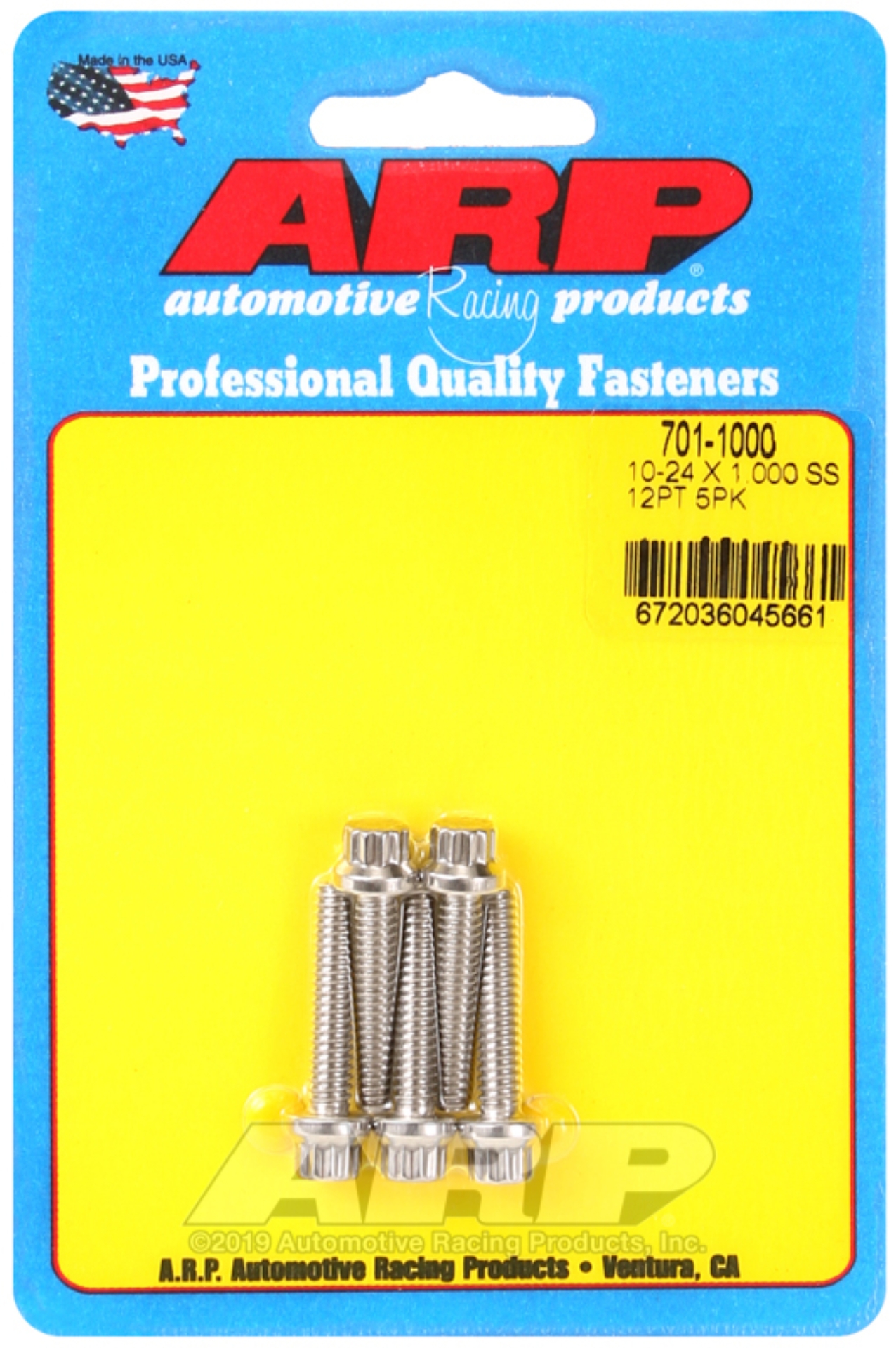 Picture of ARP 10-24 RH Thread x 1.000in UHL 12pt Stainless 300 (5/pkg)