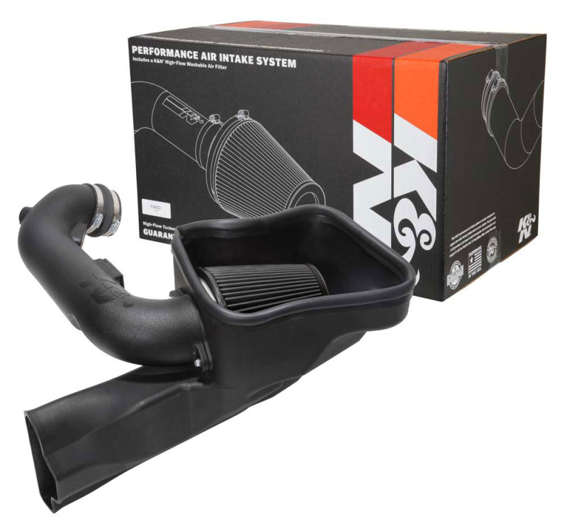 Picture of K&N 18-23 Ford Mustang GT 5.0L V8 F/I DRYFLOW Performance Air Intake System