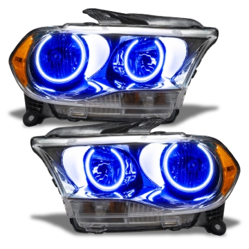 Picture of Oracle 11-13 Dodge Durango SMD HL Halogen - Chrome - Blue
