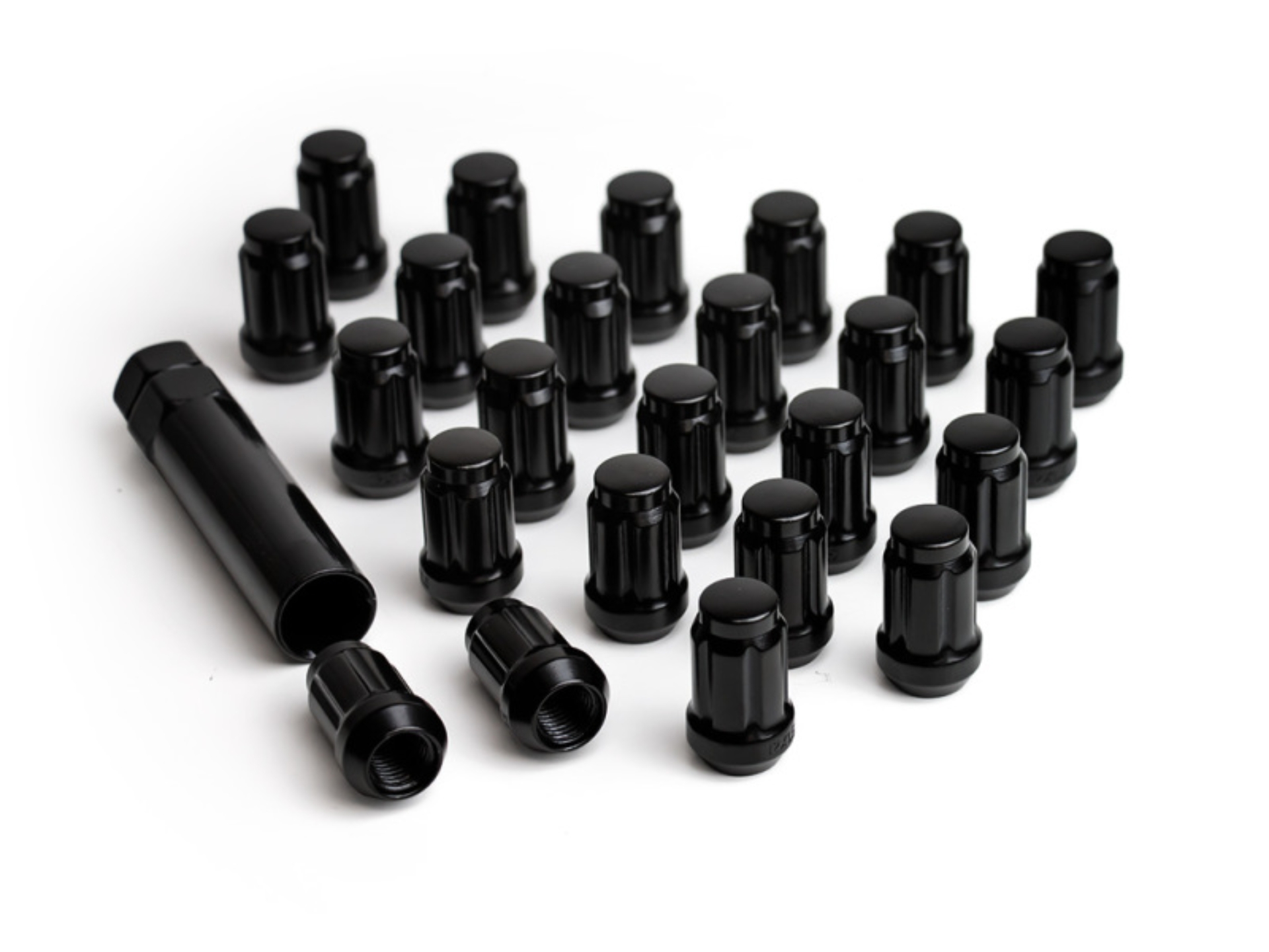Picture of ICON Alloys Lug Nut Kit Black - 1/2in - 24 Lug Nuts w/ Key