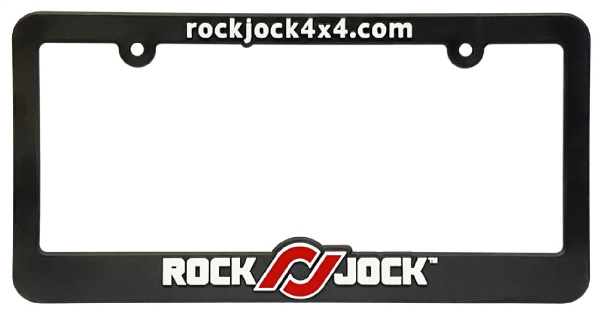 Picture of RockJock License Plate Frame Black Plastic w/ Red and White