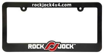 Picture of RockJock License Plate Frame Black Plastic w/ Red and White