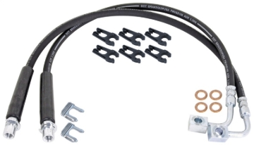Picture of RockJock JT Gladiator Brake Hose Kit Rear w/ Hoses Frame Clips Copper Washers ABS Wire Clips Pair