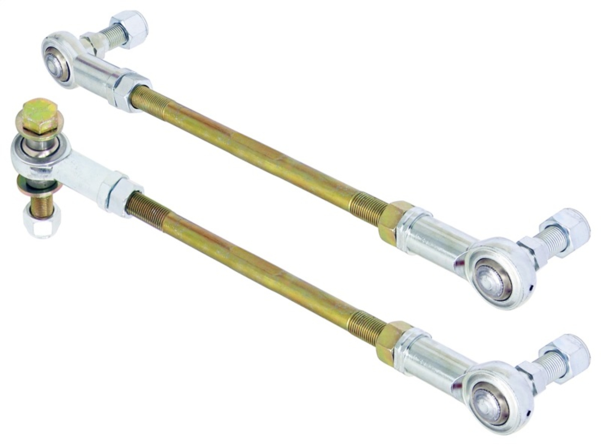 Picture of RockJock JL/JT Front Adjustable Sway Bar End Link Kit 8 1/2in Long Rods w/ Heims