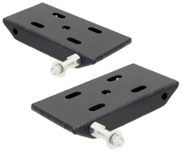 Picture of RockJock Jeep CJ Front HD Leaf Spring Plates w/ Sway Bar Mounts Pair For 2in Springs