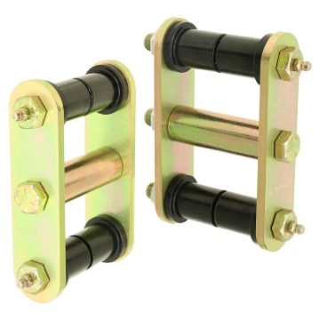 Picture of RockJock 76-86 CJ HD Leaf Spring Shackles Rear w/ Urethane Bushings HD Greasable Bolts Pair