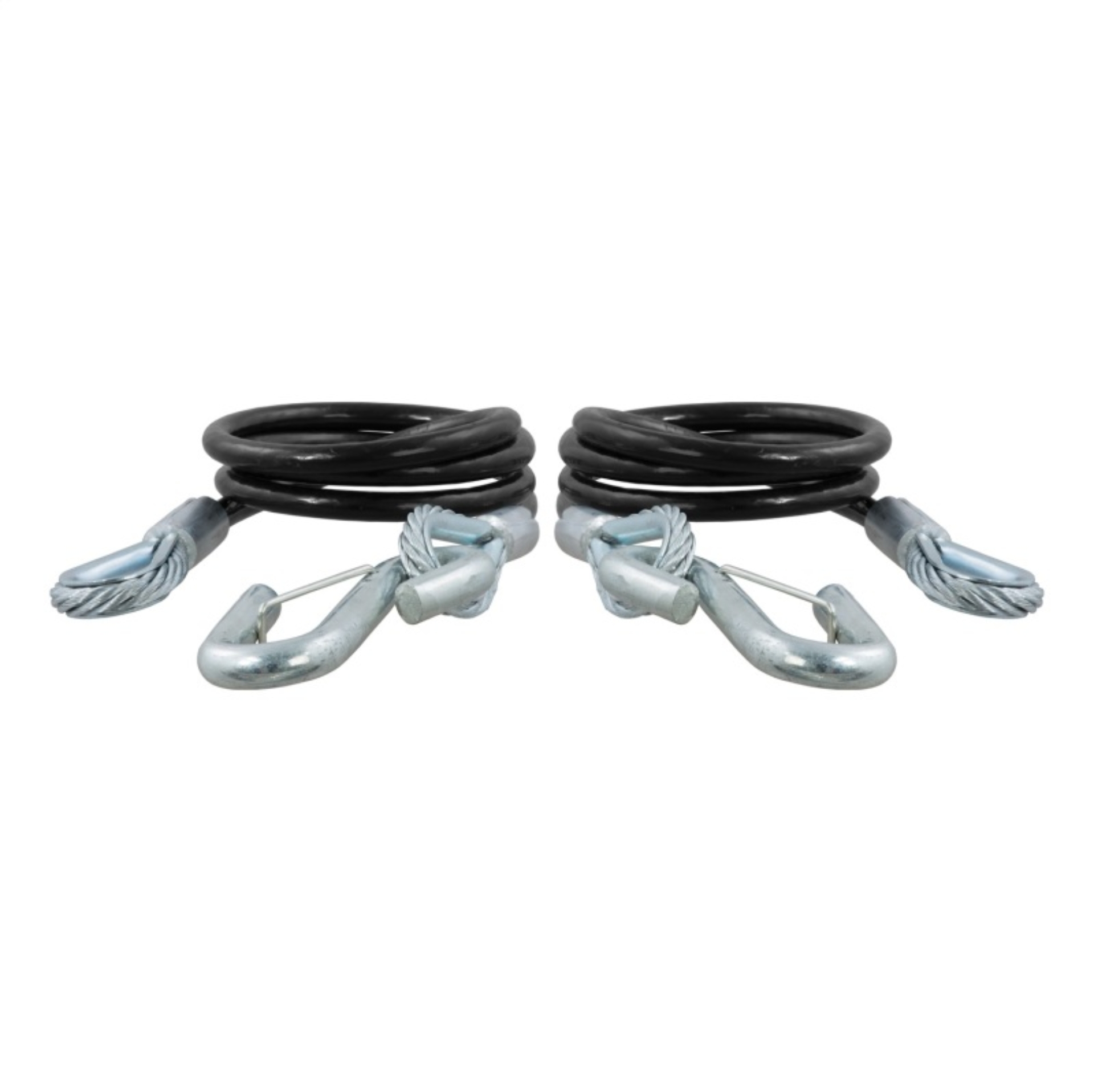 Picture of RockJock Curt Towing Safety Cable Kit 44 1/2in Long w/ 2 Snap Hooks 5000lbs 2-Pack