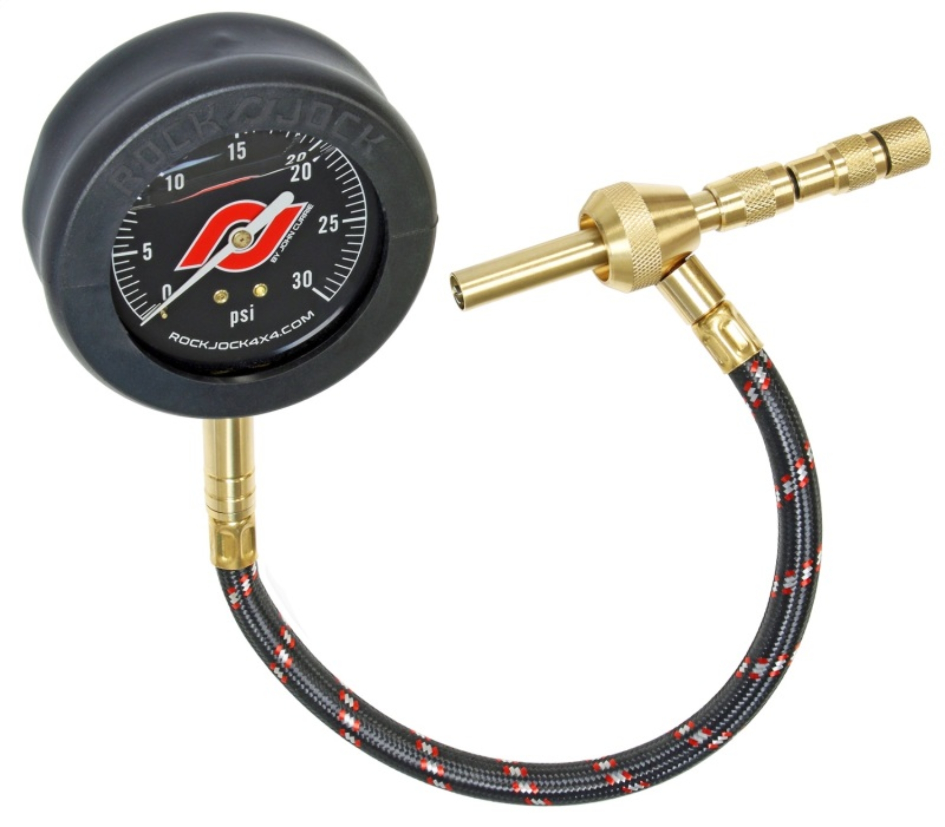 Picture of RockJock Elite Analog Tire Deflator 3in Stainless Steel Liquid Filled Gauge Beadlock Friendly