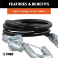 Picture of RockJock Curt Towing Safety Cable Kit 44 1/2in Long w/ 2 Snap Hooks 5000lbs 2-Pack