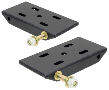 Picture of RockJock Jeep CJ Front HD Leaf Spring Plates w/ Shock Mounts For 2in Springs