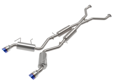 Picture of aFe Takeda 09-20 Nissan 370z 2-1/2 IN 304 Stainless Steel Cat-Back Exhaust System w/ Blue Flame Tip