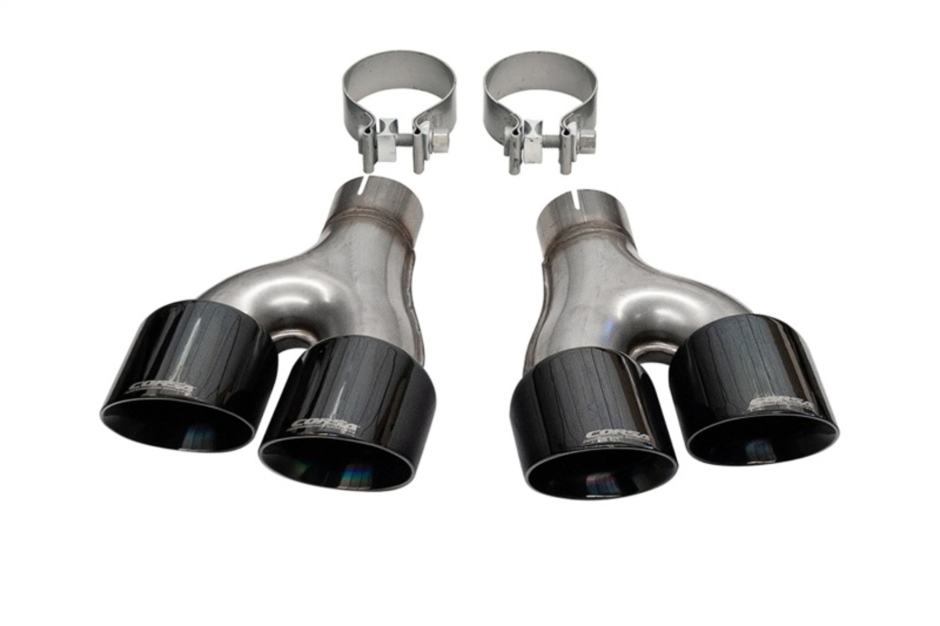 Picture of Corsa 2011-2021 Jeep Grand Cherokee Twin 2.5in Inlet / 4in Outlet Black PVD Pro-Series Tip Kit