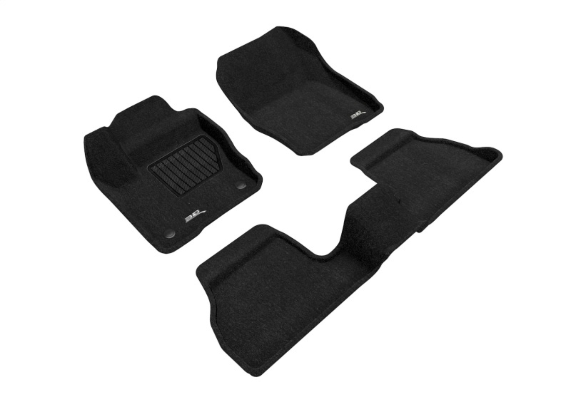 Picture of 3D MAXpider 12-18 Ford Focus Elegant Floor Mat- Black 1St Row 2Nd Row