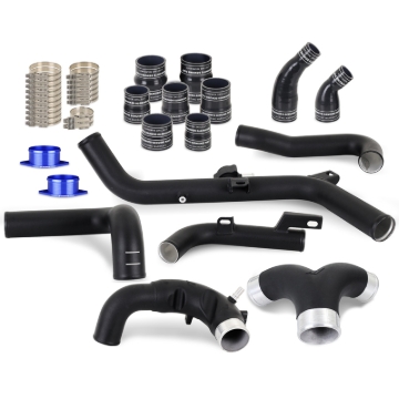 Picture of Mishimoto 2021+ Ford Bronco 2.7L High-Mount Intercooler Pipe Upgrade Kit - Wrinkle Black