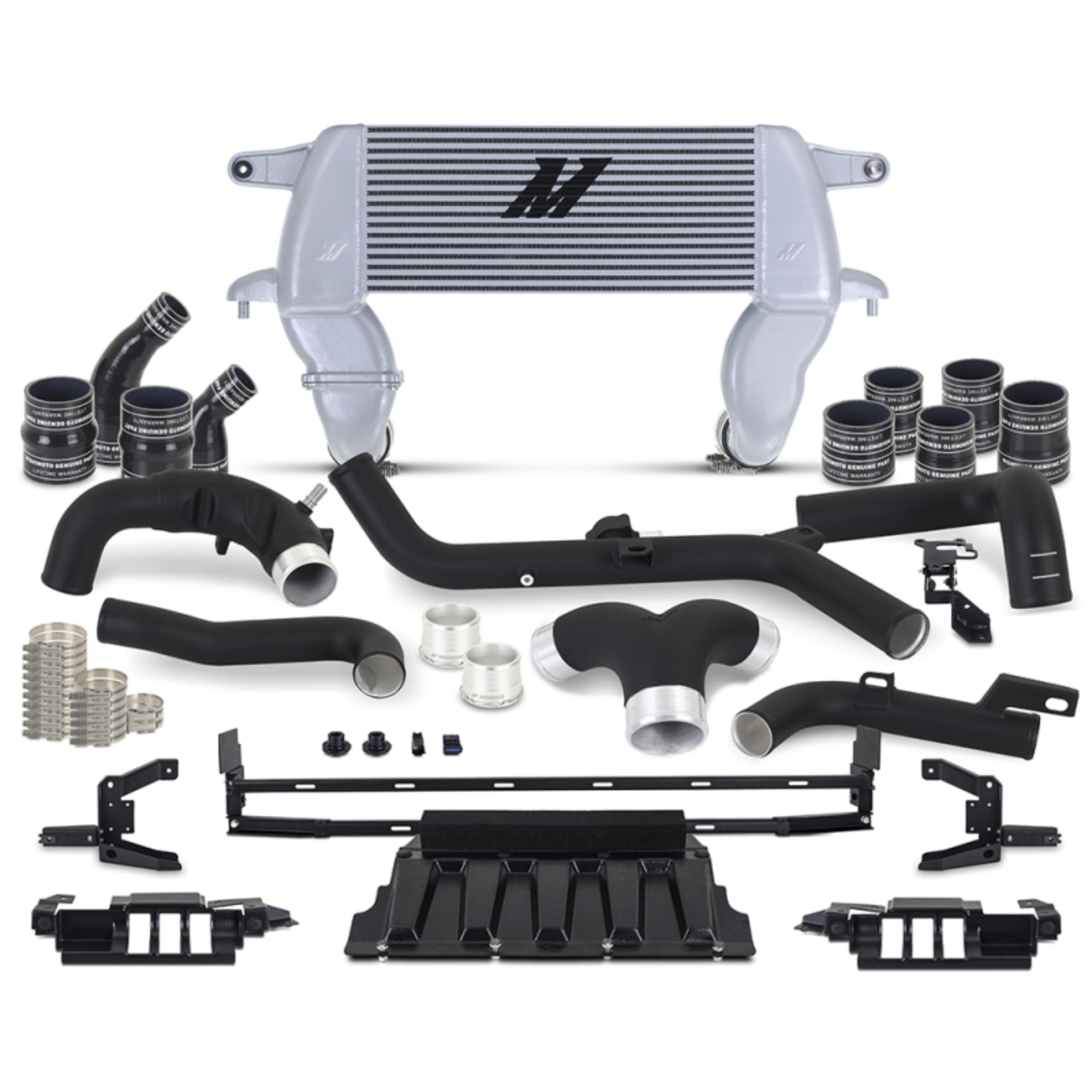 Picture of Mishimoto 21+ Ford Bronco 2.7L High Mount INT Kit BK Pipes SL Core