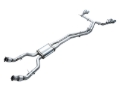 Picture of AWE Tuning 19-23 Audi C8 S6/S7 2.9T V6 AWD Track Edition Exhaust - Chrome Silver Tips