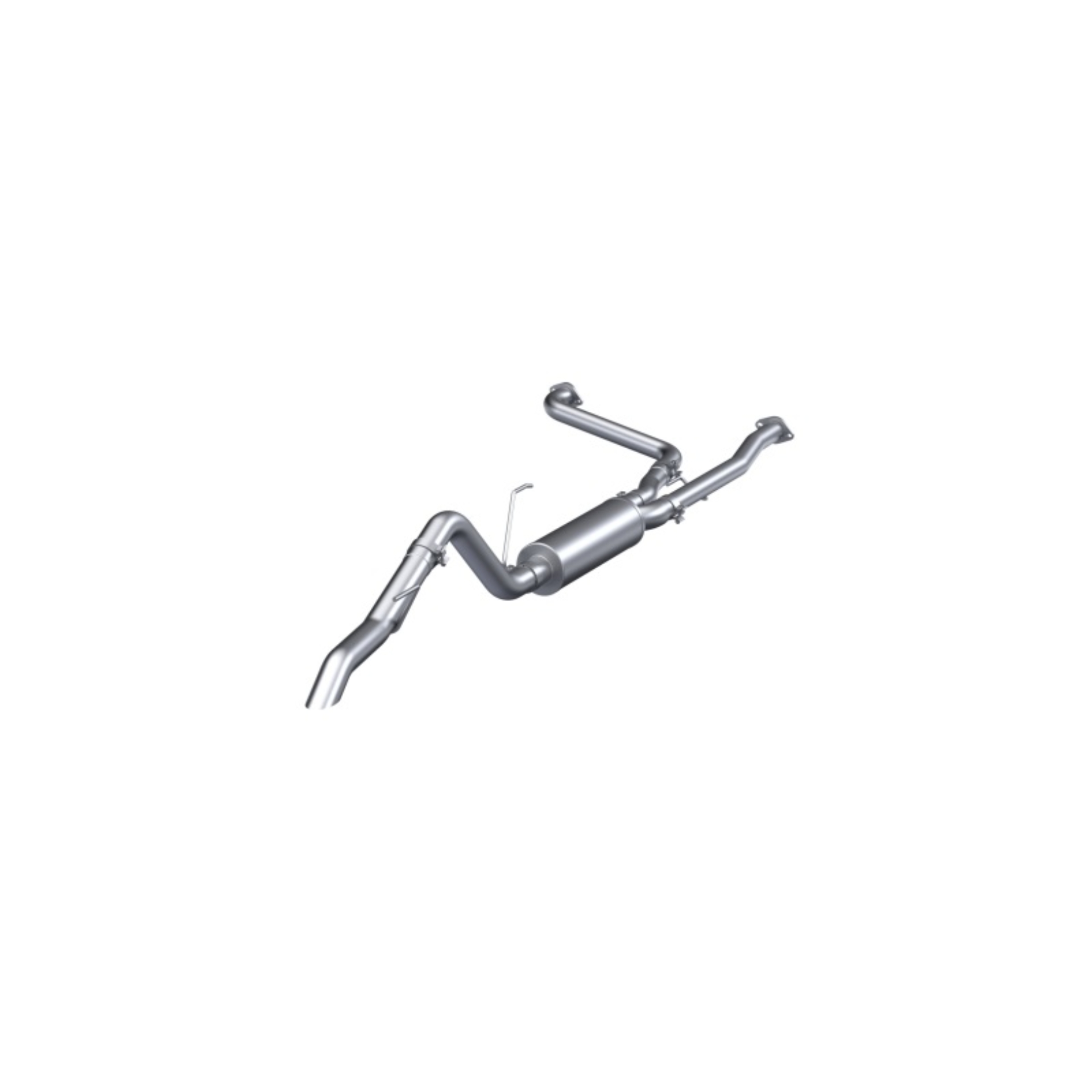 Picture of MBRP 22-23 Nissan Frontier 3.8L 3in Tip 3in Cat Back Turndown Exit Street Profile - T304