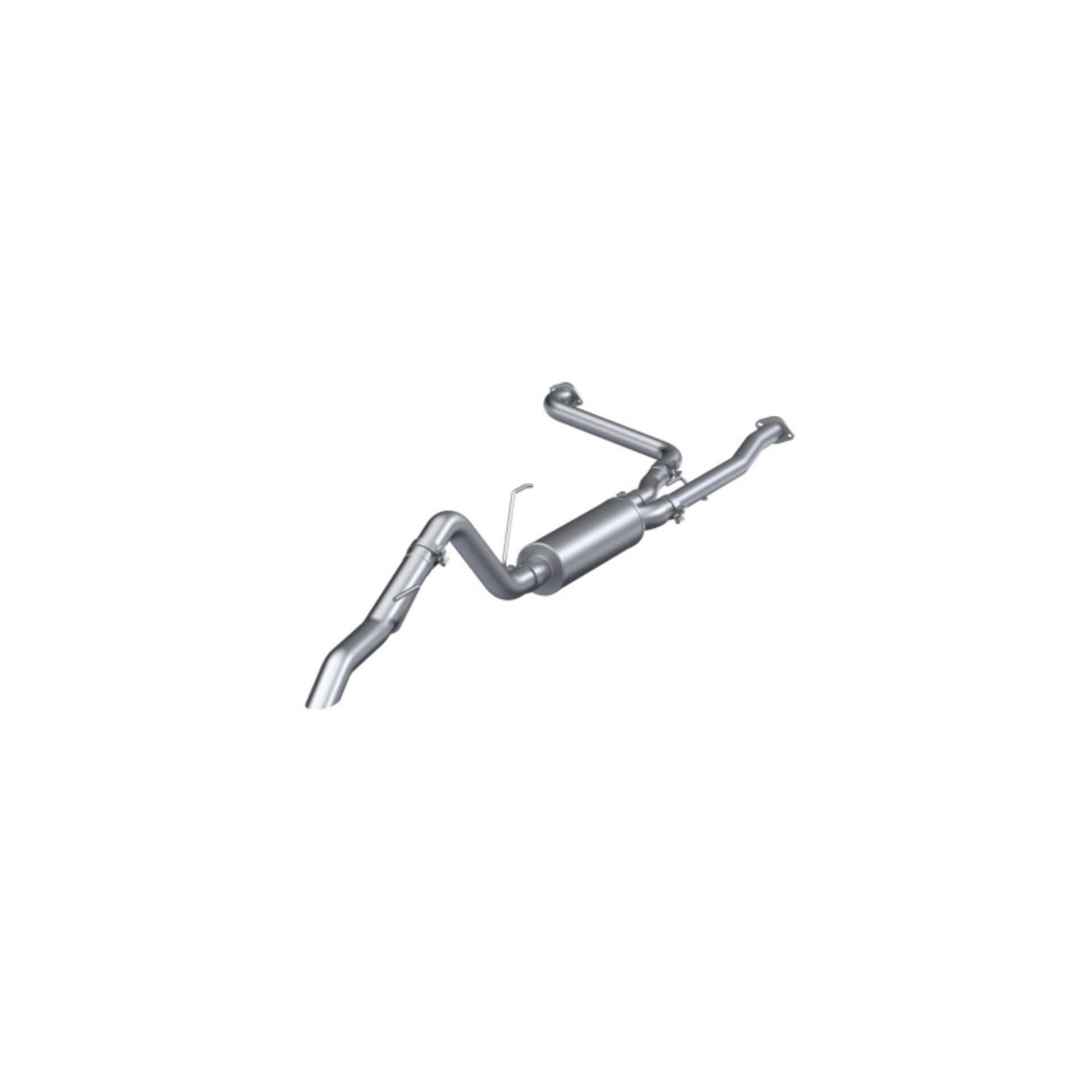 Picture of MBRP 22-23 Nissan Frontier 3.8L 3in Tip 3in Cat Back Turndown Exit Street Profile - Aluminized Steel