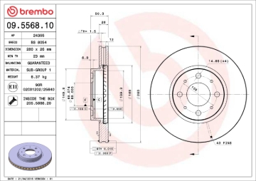 Picture of Brembo 1993 Volvo 850 Front Premium OE Equivalent Rotor