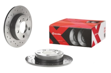 Picture of Brembo 07-15 Mini Cooper Front Prem. Xtra Cross Drilled UV Coated Rotor