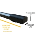 Picture of Putco 8in Virtual Blade LED Grille Light Bar