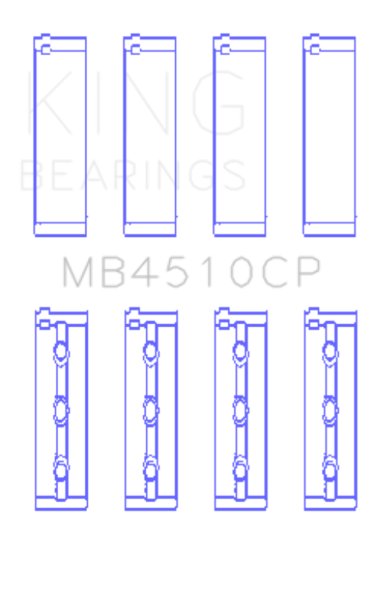 Picture of King Engine Bearings Nissan VQ40DE 4L V6 (Size 0.25) Performance Main Bearing Set