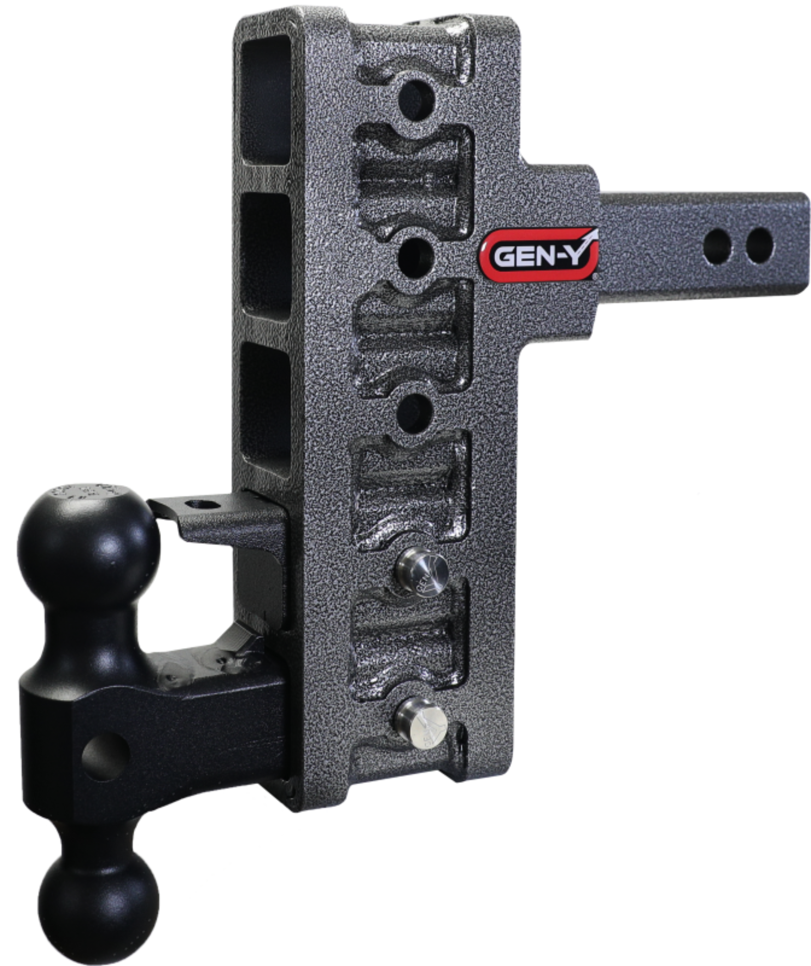 Picture of Gen-Y Mega Duty 2in Offset Shank 7.5in Drop 2K TW 10K Hitch w/GH-031 Dual-Ball/GH-032 Pintle Lock