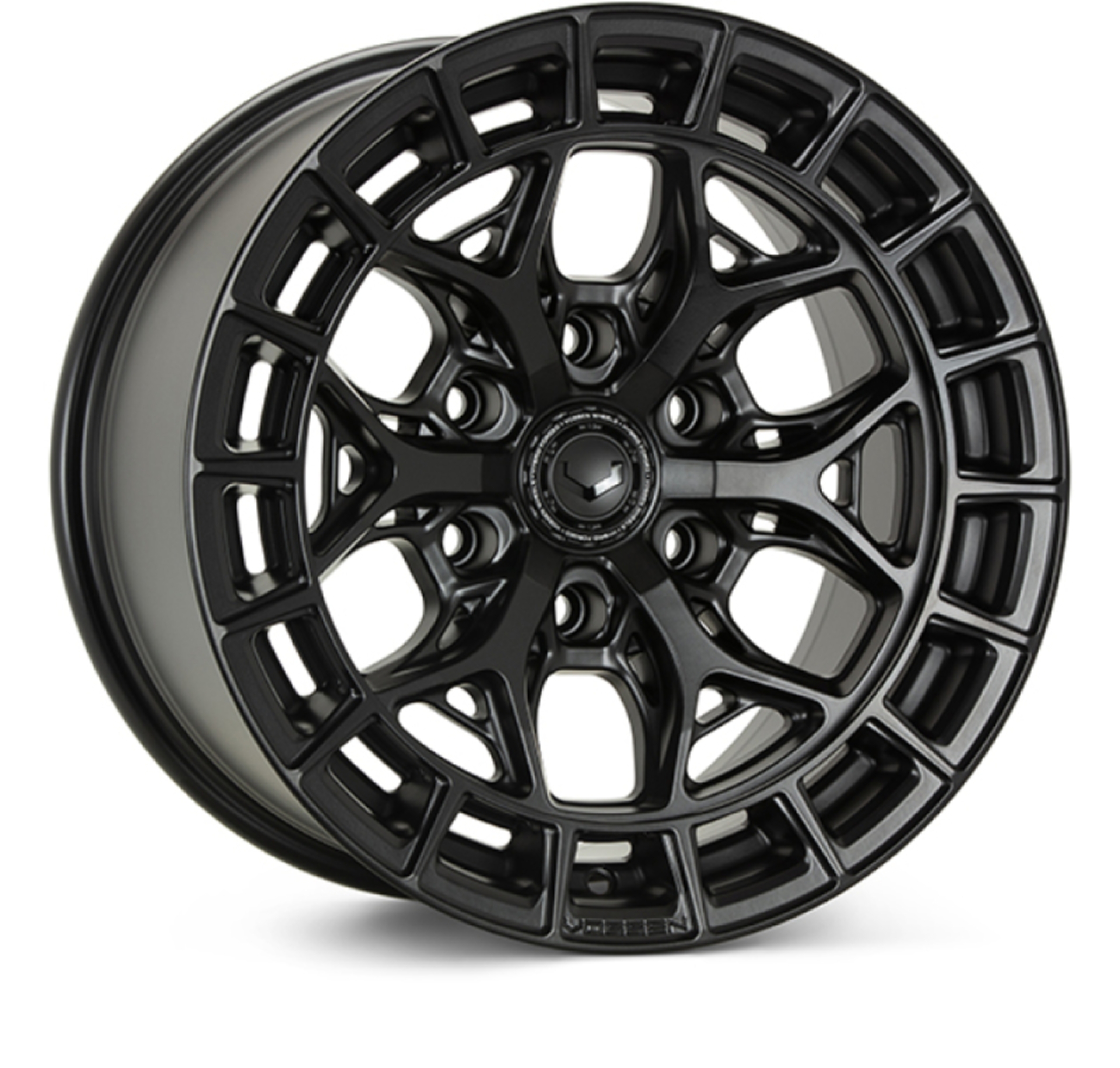 Picture of Vossen HFX-1 22x9.5 / 6x139.7 BP / ET20 / 106.1 CB / Deep - Satin Black Wheel
