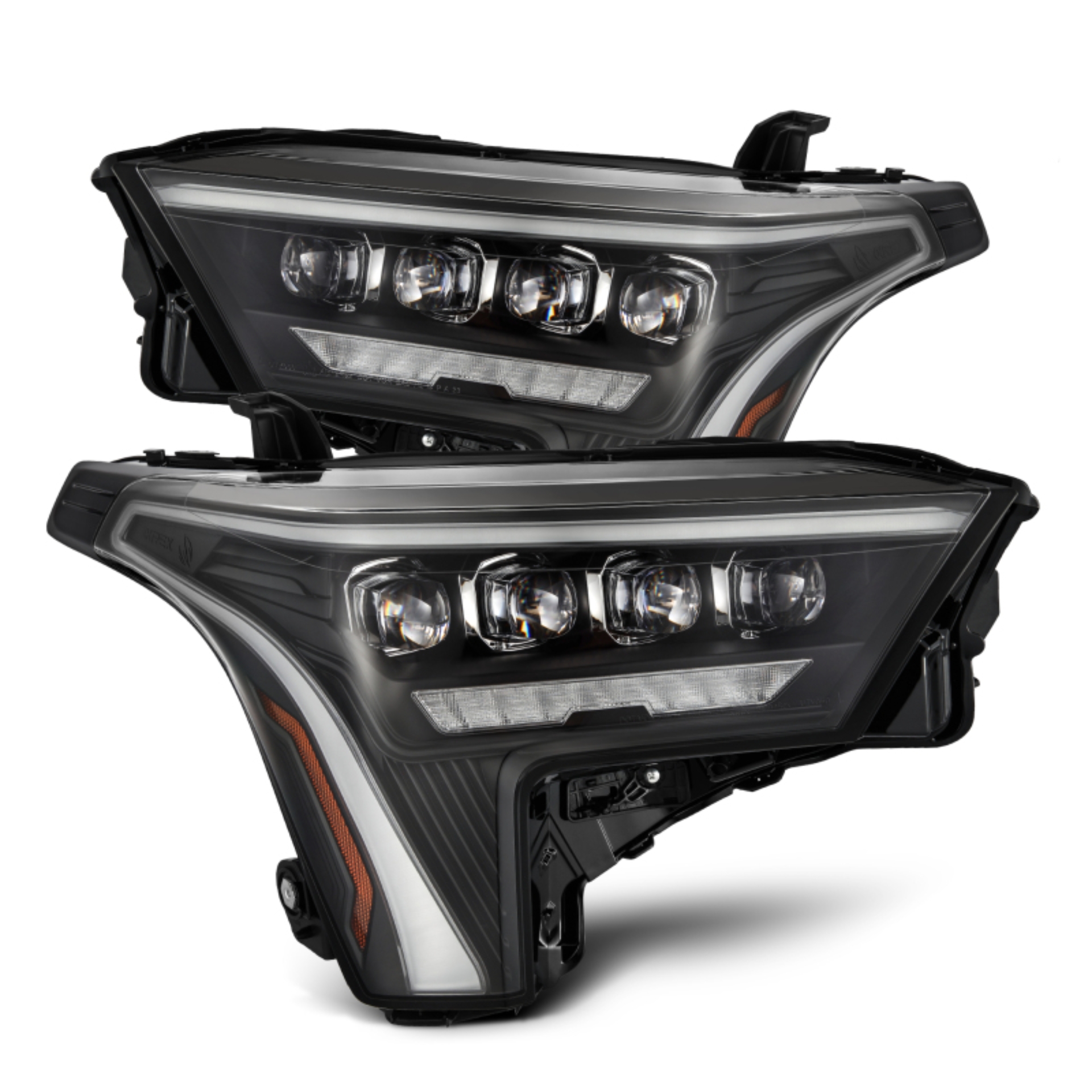 Picture of AlphaRex 22-23 Toyota Tundra NOVA-Series Headlights Black w/White DRL - Req 810029 OR 810030