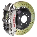 Picture of Brembo 03-08 SL500 Front GTR BBK 6 Piston Billet 355x32 2pc Rotor Drilled-Nickel