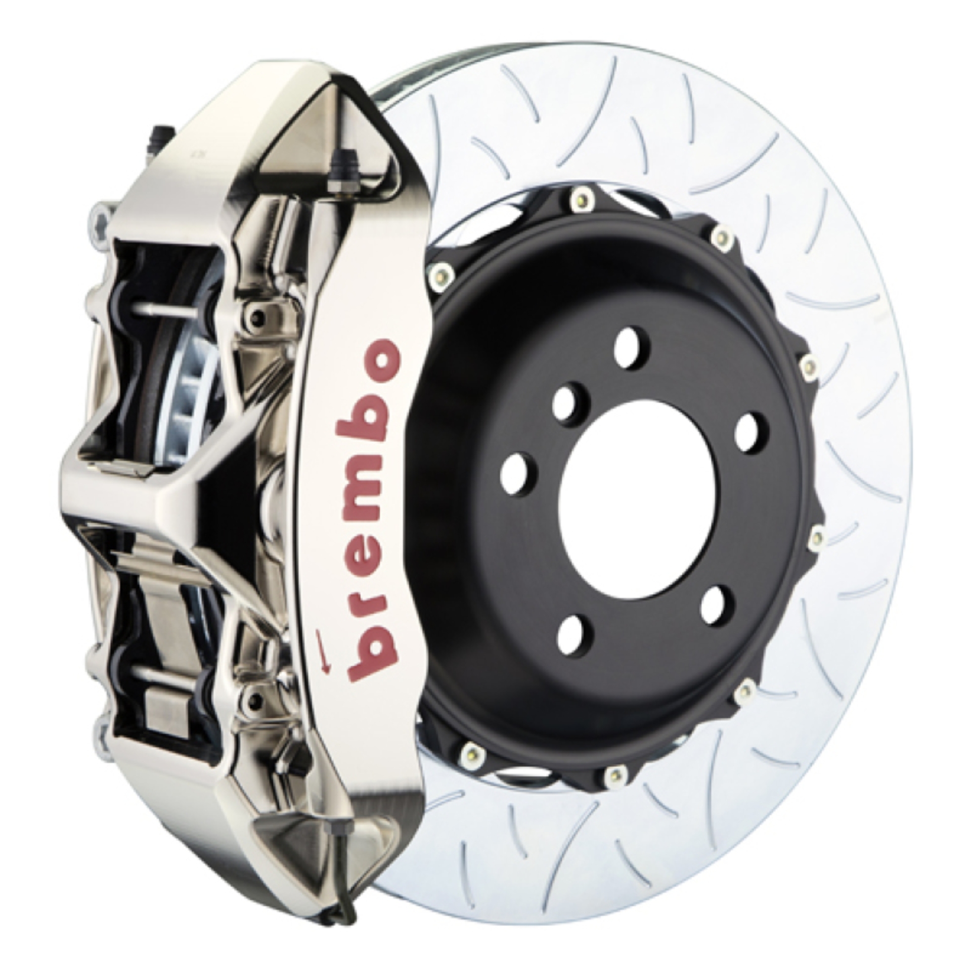 Picture of Brembo 15-23 Mustang Front GTR BBK 6 Piston Billet 380x34 2pc Rotor Slotted Type3- Nickel