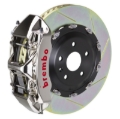 Picture of Brembo 22+ Golf R/22+ S3 Front GTR BBK 6 Piston Billet 380x34 2pc Rotor Slotted Type1 - Nickel