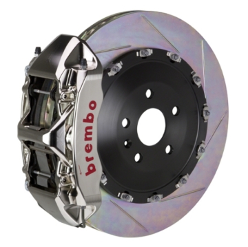 Picture of Brembo 06-10 M5/06-10 M6 Front GTR BBK 6 Piston Billet 405x34 2pc Rotor Slotted Type1 - Nickel