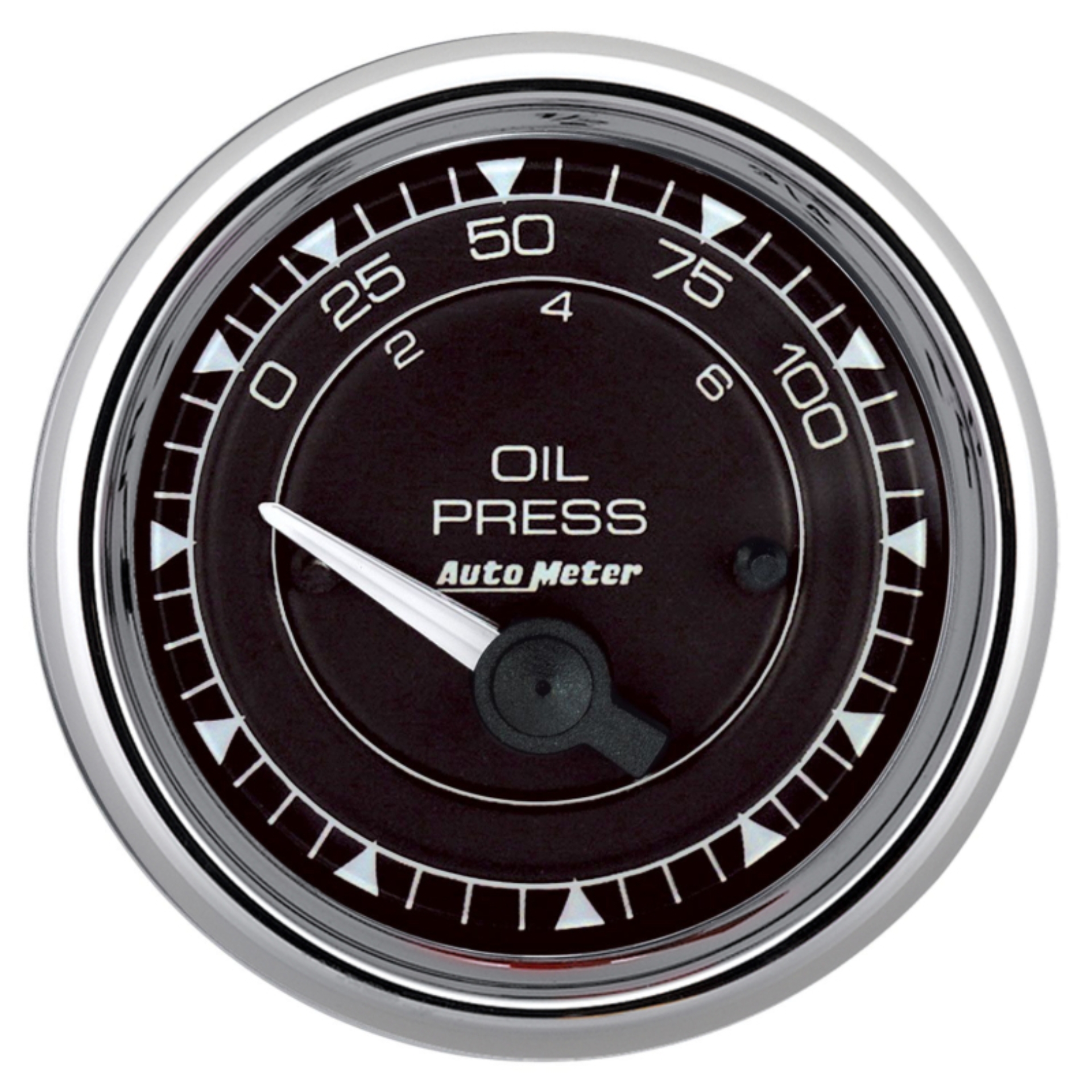 Picture of Autometer Chrono 2-1/16in 100PSI Electric Pressure Gauge - Chrome