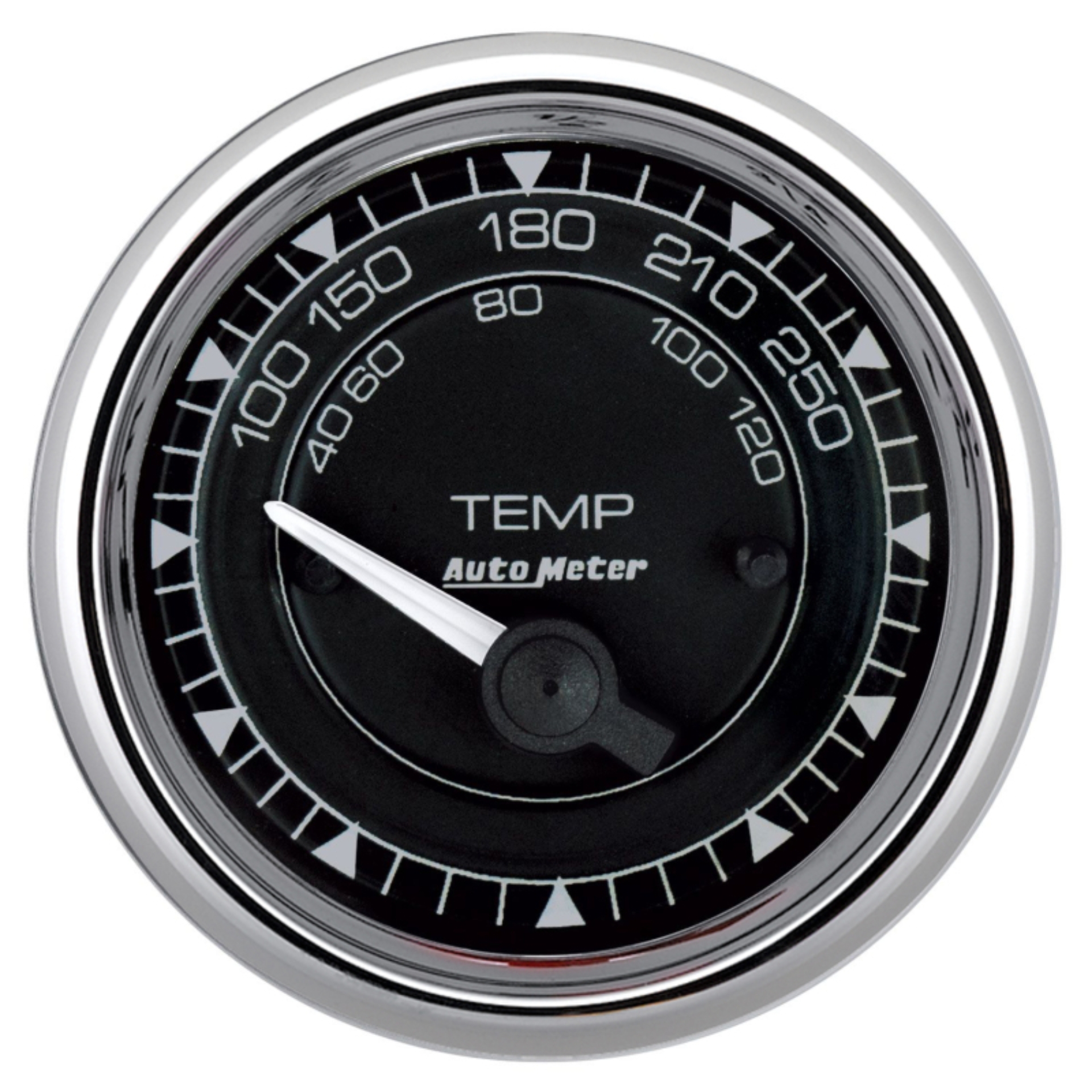 Picture of AutoMeter Chrono 2-1/16in 250 Degree Temperature Electric Gauge - Chrome