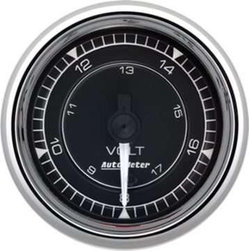 Picture of AutoMeter Chrono 2-1/16in 18V Digital Stepper Motor Voltmeter Gauge - Chrome