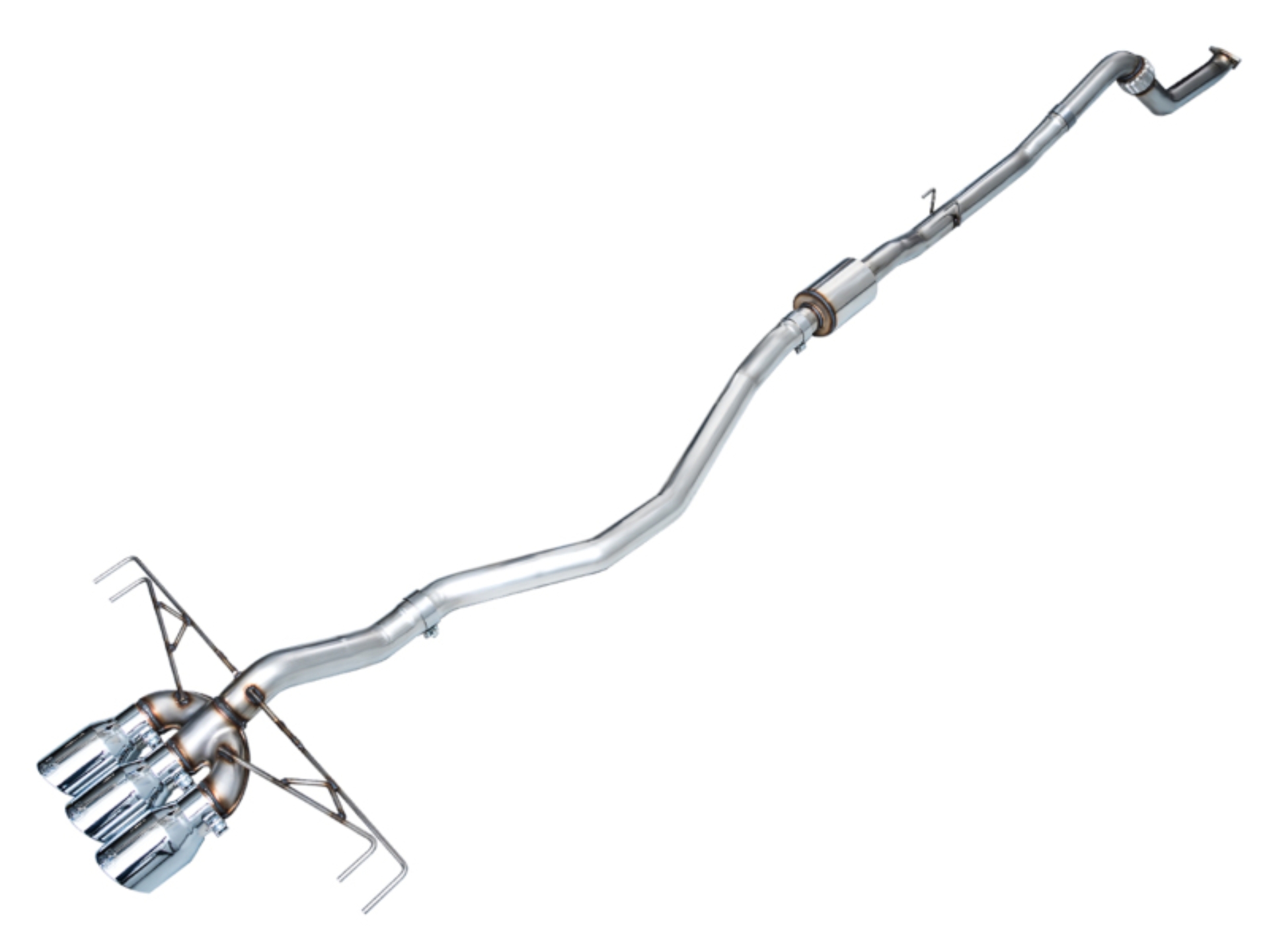 Picture of AWE Tuning 2023 Honda Civic Type R FL5 Track Edition Exhaust w/ Triple Chrome Silver Tips