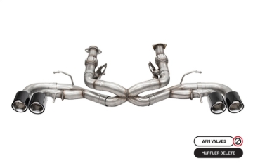 Picture of Corsa 2020-2025 Chevrolet Corvette C8 RWD 3in Track Cat-Back Delete Exhaust w/4.5in CF Polished Tips