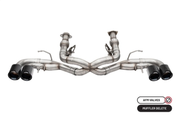 Picture of Corsa 2020-2025 Chevrolet Corvette C8 RWD 3in Track Cat-Back Delete Exhaust w/4.5in CF Black PVDTips