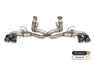 Picture of Corsa 2020-2025 Chevrolet Corvette C8 RWD 3in Delete 4 Valve Cat-Back w/NPP w/4.5in CF Polished Tips