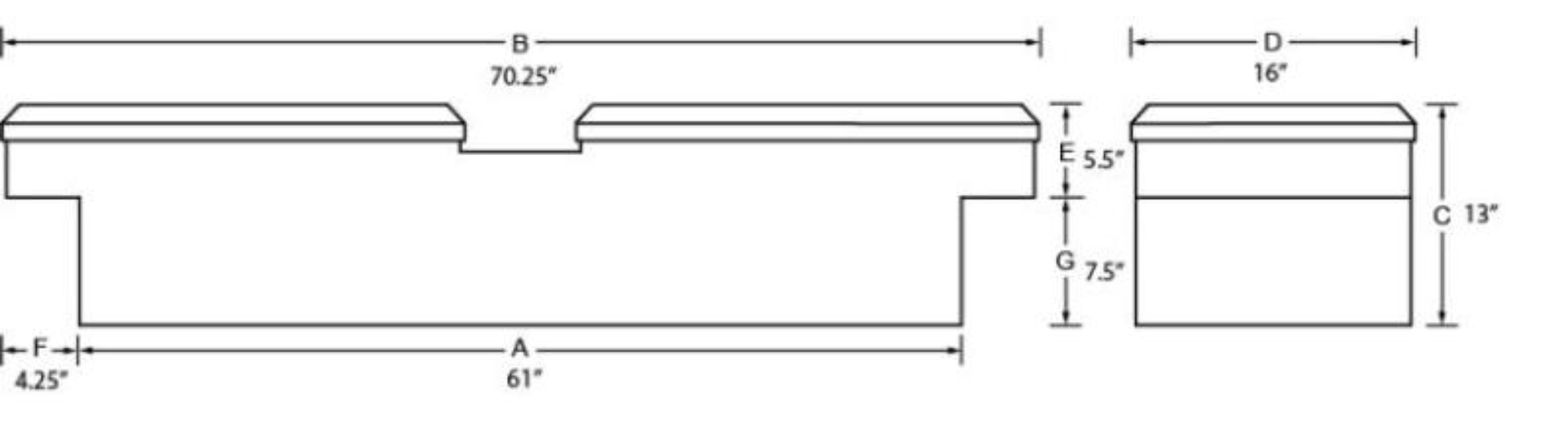 Picture of Tradesman TRA Cross Bed Box-Alum Truck Boxes & Storage - 7111051