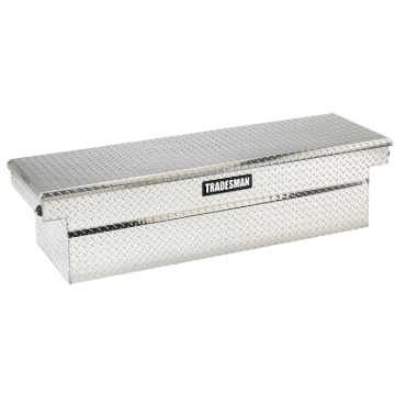 Picture of Tradesman Aluminum Single Lid Cross Bed Truck Tool Box Deep Well/Push Button (71in.) - Brite
