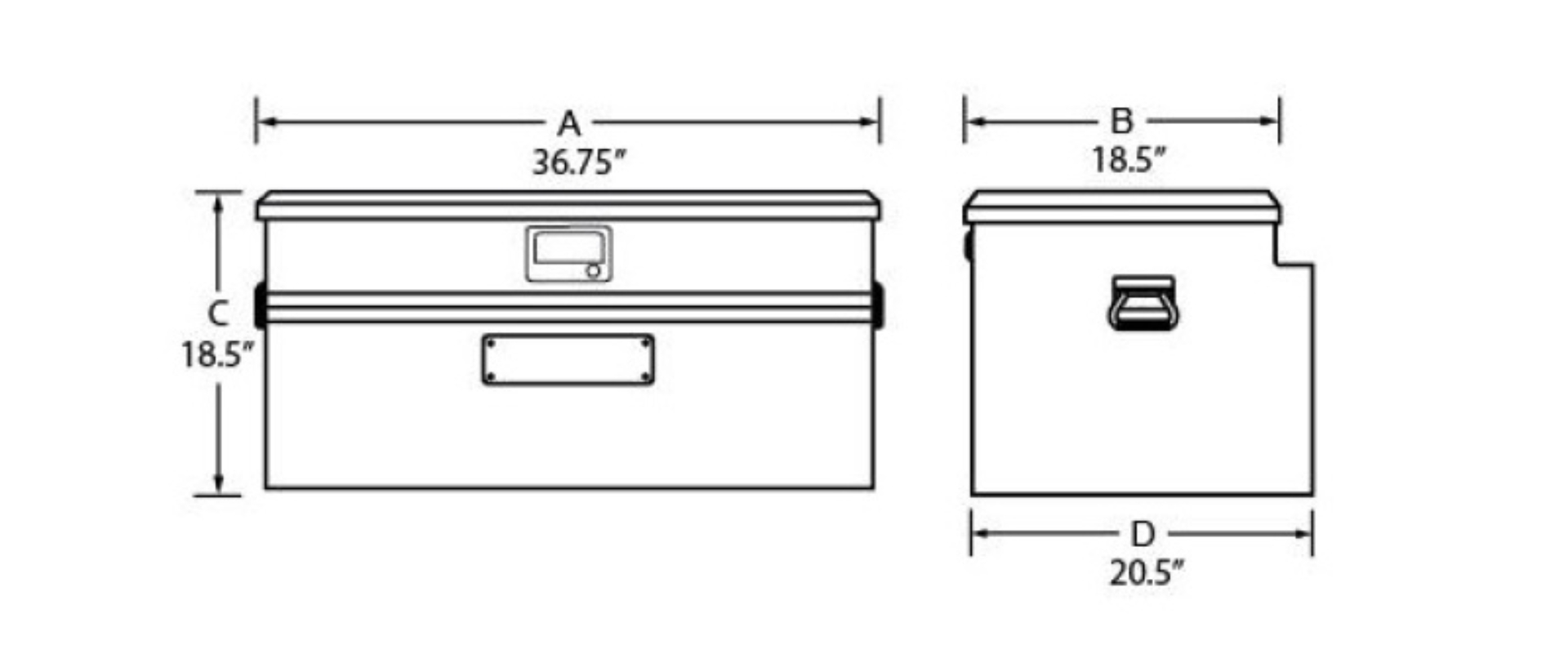 Picture of Tradesman Aluminum Flush Mount Truck Tool Box (36in.) - Brite