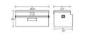 Picture of Tradesman Aluminum Flush Mount Truck Tool Box Full/Wide (36in.) - Brite