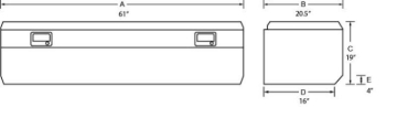 Picture of Tradesman Steel Flush Mount Truck Tool Box (60in.) - White
