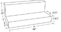 Picture of Tradesman Steel L-Shape Liquid Storage Tank (Full Size) - White